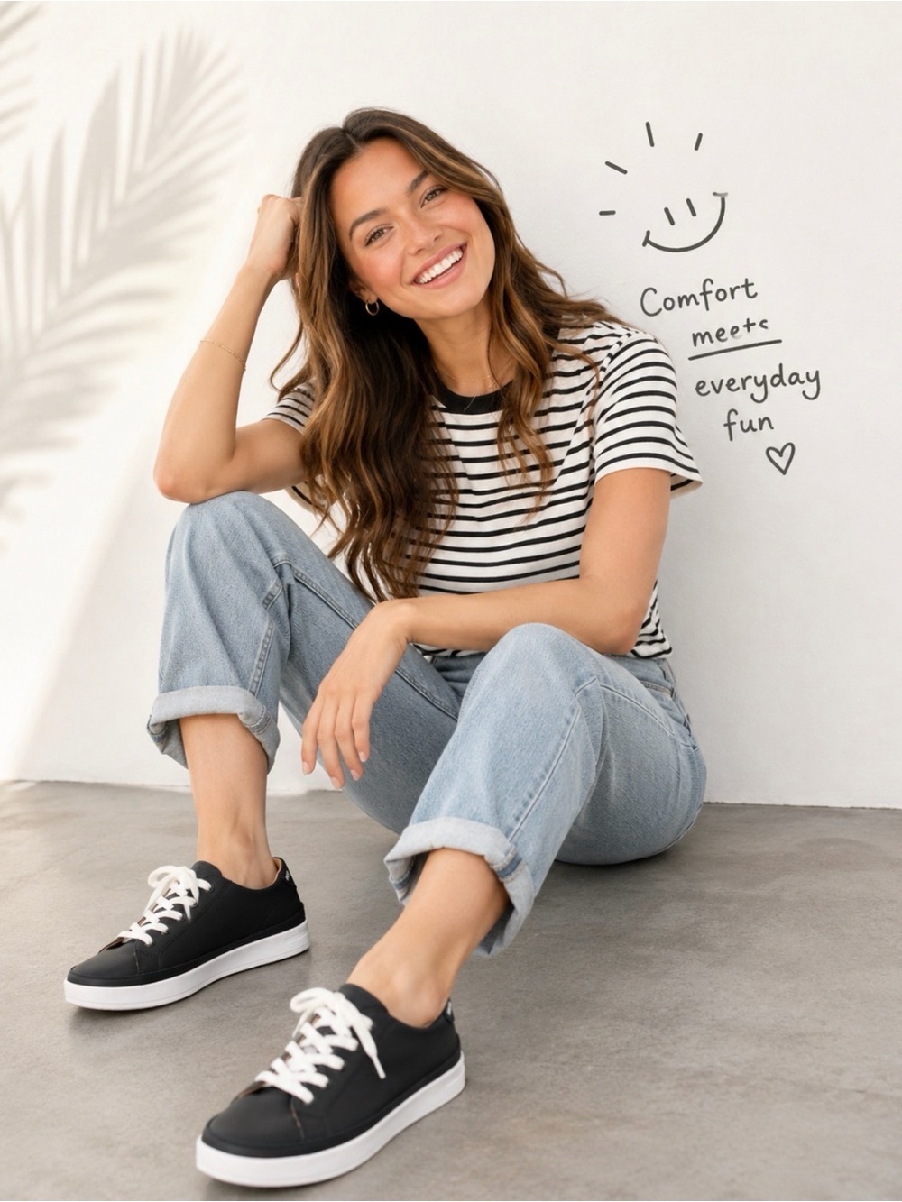 Reef Lay Day Leather Sneakers